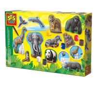SES Creative 11-Animal Casting & Painting Set for Kids 5-12, Includes Plaster, Mould Tray & Paint Pots, Code 1132
