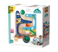 SES Creative 13144 Wooden ball track crocodile - Beautiful wooden ball course; Robust; Printed ball course with crocodile; Develops insight into cause and effect; Age 6m+