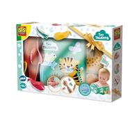 SES Creative 13229 Safari-Themed Bath Playset - Fun Water Adventure for Kids Aged 10M+ with 14 Floating Foam Safari Animals