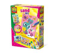 SES Creative 14136 - Coloured sand art - Forest animals, bright colours, easy to dose, no glue, set for young children