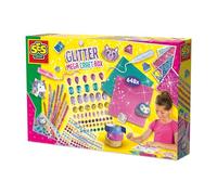 SES Creative 14139 Glitter Mega Craft Box - Creative Craft Kit for Kids Aged 5+ - Includes 65 XL Diamond Stickers, 360 Round Diamond Stickers