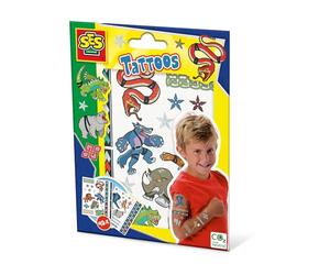 SES Creative 14287 Tattoos for Children-Animal fighters, Yellow