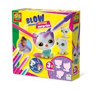 SES Creative 14333 - Blow Airbrush pens - Kittens Surprise 3X, Collect All 9 Kittens, with Soft Fur, Reusable After rinsing, Set for Children 5 Years and Older