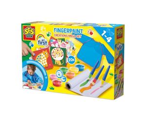 SES Creative 14445 My First - Finger Paint Creations Mega Set - Creative Craft Kit for Kids Aged 1+