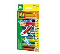 SES Creative 14692 Triangular Grip Colouring Pencils 16 Pieces