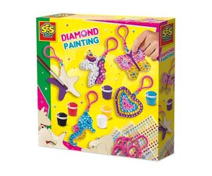 SES Creative 14702 Diamond Painting - Wooden Keychains, Klein