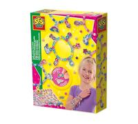SES Creative 14747 Puffy Sticker Bracelets - Creative Craft Kit for Kids Aged 5+ - Make Trendy Bracelets with 60 Puffy Glitter Stickers to Create 30 Unique Charms