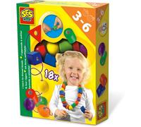 SES Creative 14808 Children's I Learn to Thread Beads, Blue