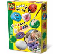 SES Creative 14818 - Painting Stones Set, Arts and Crafts, Rock Painting Kit