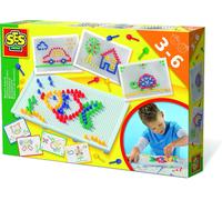 SES Creative Mosaic Peg Board Kids Jigsaw Puzzle Mushroom Nails Educational Toy