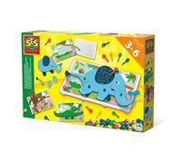 Animal Puzzles Mosaic Pegboard Mosaic Art Kit SES Creative Multi One Size