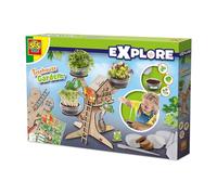 SES Creative 25202 - Wooden Treehouse Growing Kit - Grow Herb Plants - Includes Toy Figures and 3D Wooden Tree - Play and Learn