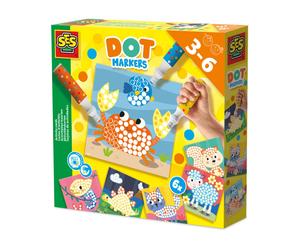SES Creative 3 Dot Markers Activity Cards Pens Bingo Dabbers Mixed Colour Art