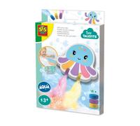 SES Creative - Tiny Talents - Bath Tablets 18 Pieces Mix Colours Squid - Bath Toy - Bath Bombs Children - Bath Colours - Cosmetically Tested - From 3 Years