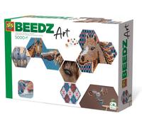 SES Creative Beedz Art-Hex Tiles Horses, 5000 Colorful Iron-on Beads, 3 Connectible Pegboards