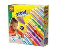 SES Creative - Blow Airbrush Pens - Power Pastel and Perfume Pack of 12 - Blowsticks - Airbrush Set Children - Airbrush Pens for Children - With Wonderful Fragrances - From 5 Years
