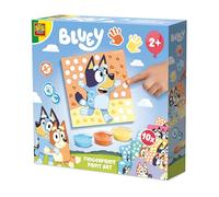 SES Creative Bluey Finger Paint Set - 3 Colours & 10 Colouring Pages - Washable Finger Paint for Toddlers - Ages 2+