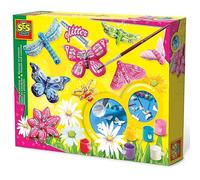 SES Creative Butterfly Glitter Casting and Painting Set Blue