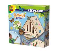 SES Creative Butterfly Hotel Make Your Own Wooden Bee House Bug Shelter Nest Box