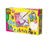 SES Creative Casting & Painting 3 Princess Canvases Plaster Mould Models Crafts