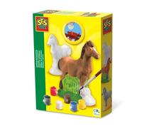 SES Creative Casting & Painting Kit Horse, Mould and Paint Plaster Pottery and Painting Set, For Boys and Girls 5 years and Up, Creative Arts and Crafts Set