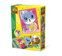 SES Creative Childrens Animal Themed Glass Beads Embroidery and Art Cards Set