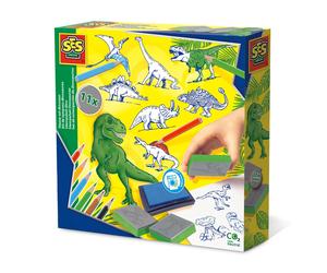 SES Creative Childrens Creative Dinosaur Art & Colouring Stamp Set - 11 Stamps
