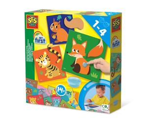 SES Creative Childrens My First - Fluffy Fingerpaint 4X120Ml Art Set For Kids