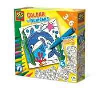 SES Creative Colour by numbers - Triangular grip colouring pens