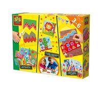 SES Creative Craft Set 3-In-1 Learn to Use Scissors Mosaics & Perforate DIY Kit