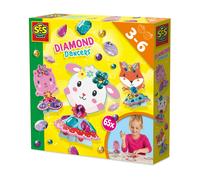 SES Creative 14048 Giant Gems Diamond Painting - Diamond Dancers - Creative Play Kit for Kids Aged 3+ - 65 Diamond Stickers - Create Stunning Diamond Art - Fun and Sparkly Activity for Little Hands