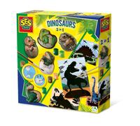 SES Creative Dinosaur 2in1 Casting Painting Arts Crafts Plaster Mould Scratch