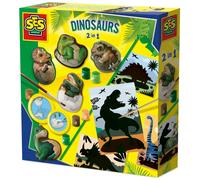 SES Creative Dinosaurs 2 in 1 - Casting and painting and scratch