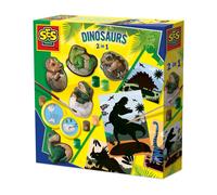 SES Creative 01408 Dinosaurs 2 in 1 Casting and Painting and Scratch Book for Kids