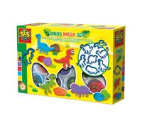 SES Creative Dough - Dinos Mega Set With Cutters | Size: 1 Pack SES Creative Multicolor 1 Pack