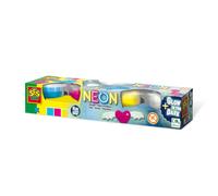 SES Creative Dough - Neon & Glow In The Dark Dough 4x90gr | Size: 1 Pack SES Creative Multicolor 1 Pack