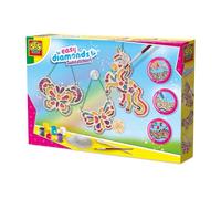 Ses Creative -Easy Diamonds - Suncatcher - Jump Pack- Three Pretty Wooden Shapes on the Theme-Gift Idea - 3 Wooden Shapes on the Unicorn and Butterfly Theme - 6+