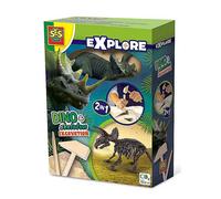 SES Creative Explore Triceratops Dino And Skeleton Excavation 2-In-1