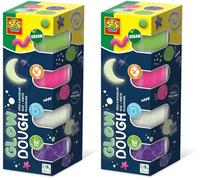 SES Creative Feel good dough - Glow (4x90gr) (Pack of 2)