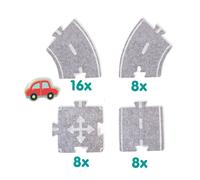 SES Creative Felt Road Circuit 40pcs With Car | Size: 1 Pack SES Creative Multicolor 1 Pack