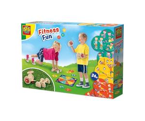 SES Creative - Fitness & Fun - Strength, Balance & Movement Exercises Set for Kids - Gymnastics Activity Kit with Dumbbells & Parallettes - Active Outdoor Play Equipment