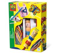 SES Creative French Knitting Set Unique Wooden Spool Beautiful Knitting Doll New