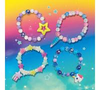 SES Creative 14773 Galaxy Jewelry Bead Set - Create Magical Unicorn-Themed Bracelets and Necklaces with Glow-in-The-Dark Beads