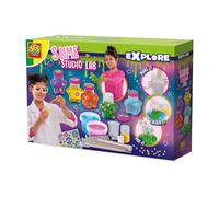 SES Creative Girly Science Slime Lab - DIY Slime Making Kit for Kids - Create & Store Glittery Slime Creations
