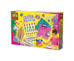 SES Creative Glitter Mega Craft Box Embellish Design Create Gemstone Diamonds