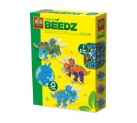 SES CREATIVE Beedz Triceratops Dino Green 1200 Iron-on Beads Mosaic Art Kit - 06405