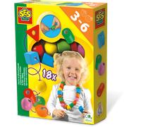 SES Creative "I Learn To Thread" Motor Skills Childrens Toy - 18 Play Beads