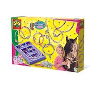 SES Creative I Love Horses Jewellery Studio Set, Beads, Elastic, Cord, Letter Beads and Horse Charms, Makes Necklaces and Bracelets, Includes Sorting Tray, Arts and Crafts for Kids
