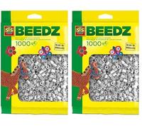 SES Creative Iron-on Fuse Beads, 1000 Grey for Arts and Crafts, Mosaic Crafting Decoration, Ages 5+ to Adult (Pack of 2)