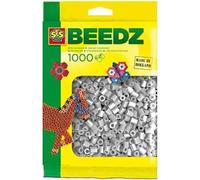 SES Creative Iron-on Fuse Beads, 1000 Grey for Arts and Crafts, Mosaic Crafting Decoration, Ages 5+ to Adult